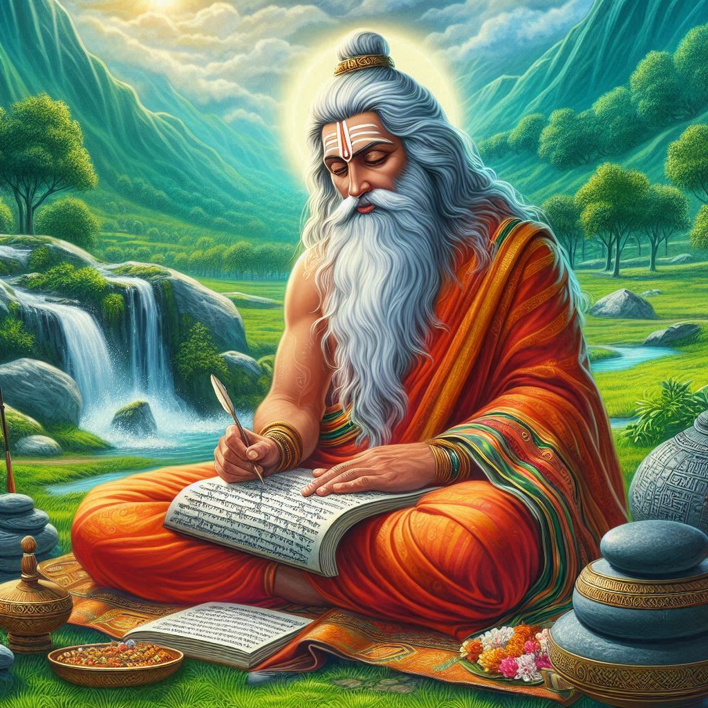 rishi veda vyasa writing mahaharat